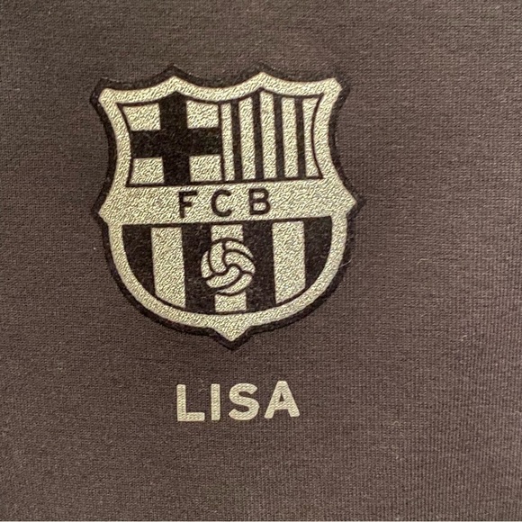NIKE Women Black FCB Personalized ‘Lisa’ Sweatshirt Size Medium - Picture 4 of 8